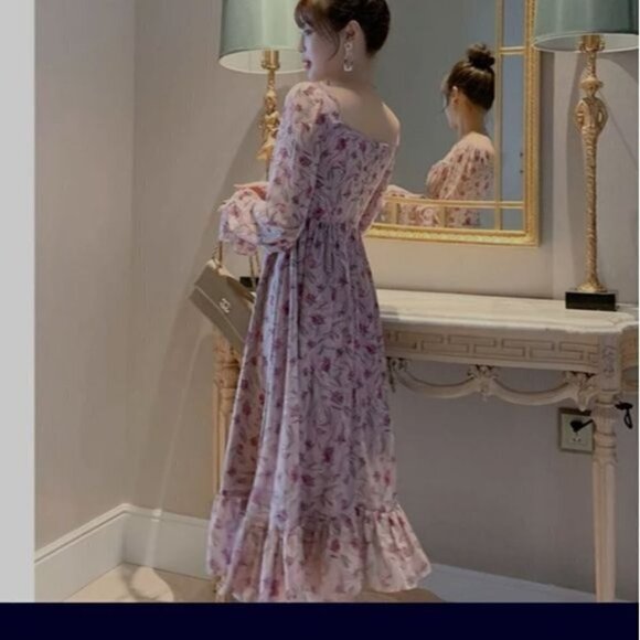 VINTAGE KOREAN FLORAL DRESS PRE FALL - Picture 4 of 10